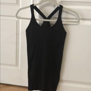 Lululemon sz 4 Black ribbed fitted tank